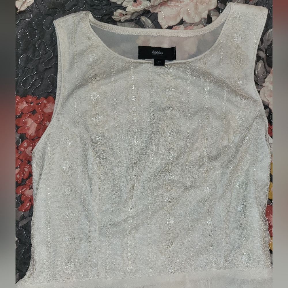White Lace Sheer Top